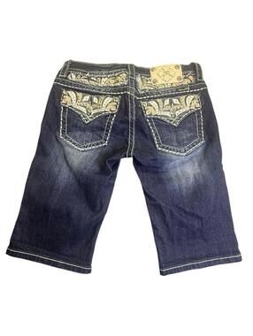 Miss Me Bermuda Signature Bermuda Shorts Womens 28 Embellished Denim